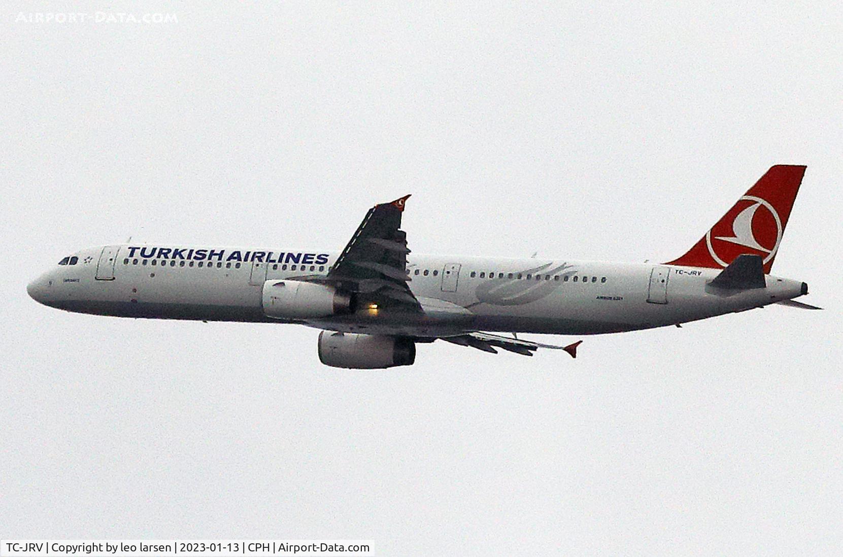 TC-JRV, 2012 Airbus A321-231 C/N 5077, Copenhagen 13.1.2023