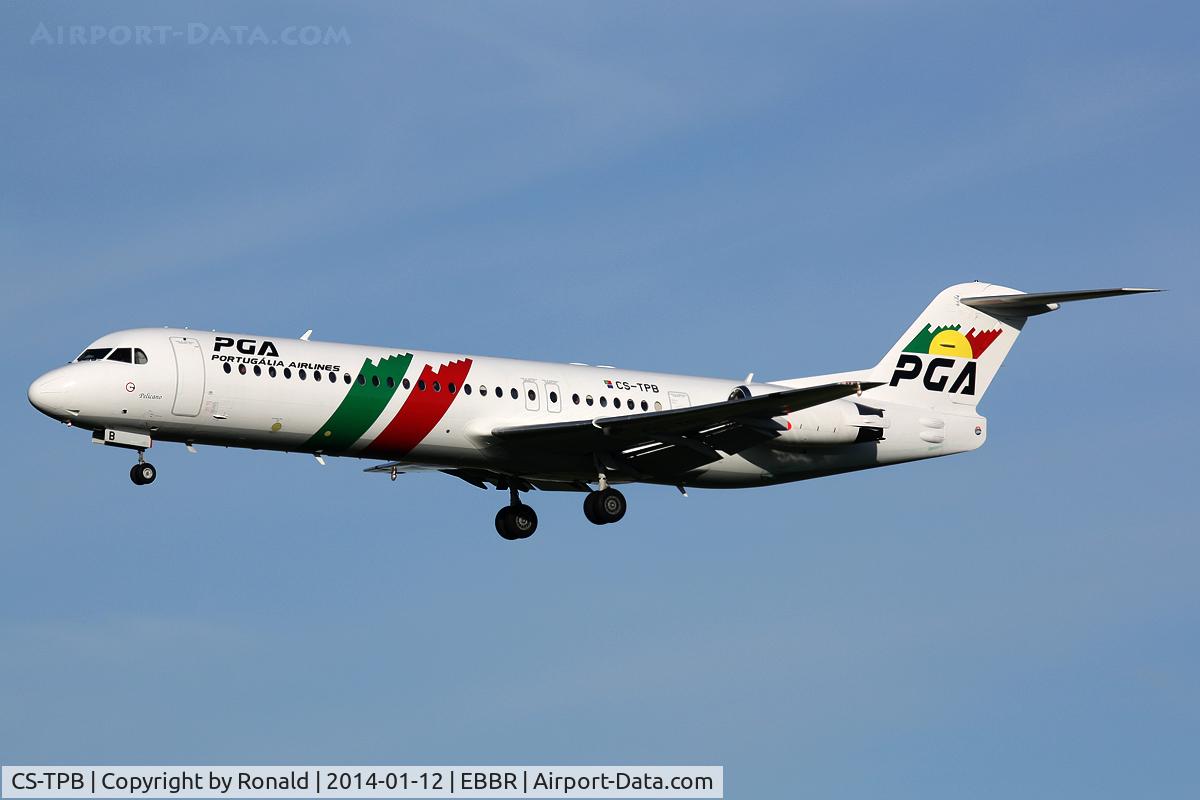 CS-TPB, 1990 Fokker 100 (F-28-0100) C/N 11262, at bru