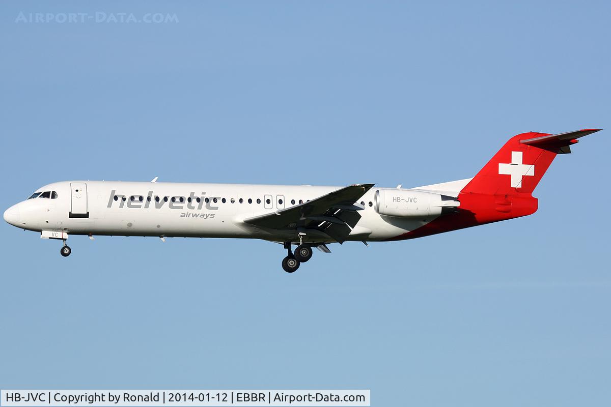 HB-JVC, 1994 Fokker 100 (F-28-0100) C/N 11501, at bru