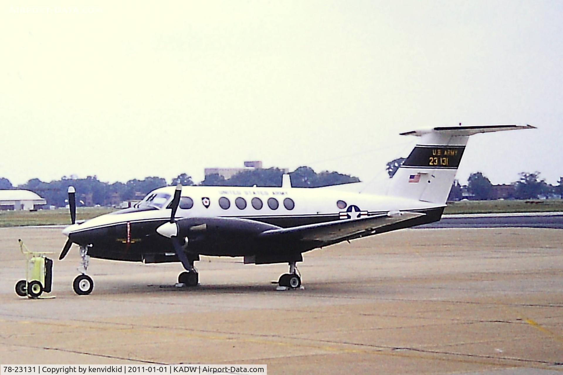78-23131, 1979 Becchcraft C-12C Huron (200 King Air) C/N BC-67, At Andrews AFB 1993.