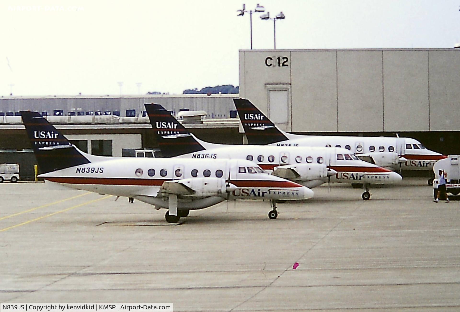 N839JS, 1987 British Aerospace 31-3102 C/N 748, At Minneapolis St Paul (MSP) 1993.