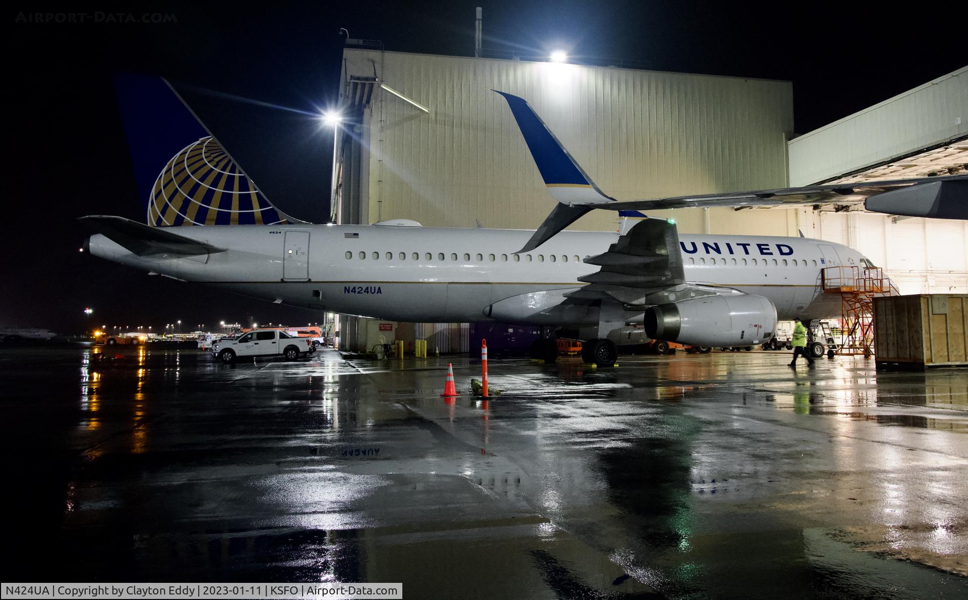 N424UA, 1995 Airbus A320-232 C/N 506, SFO 2023.