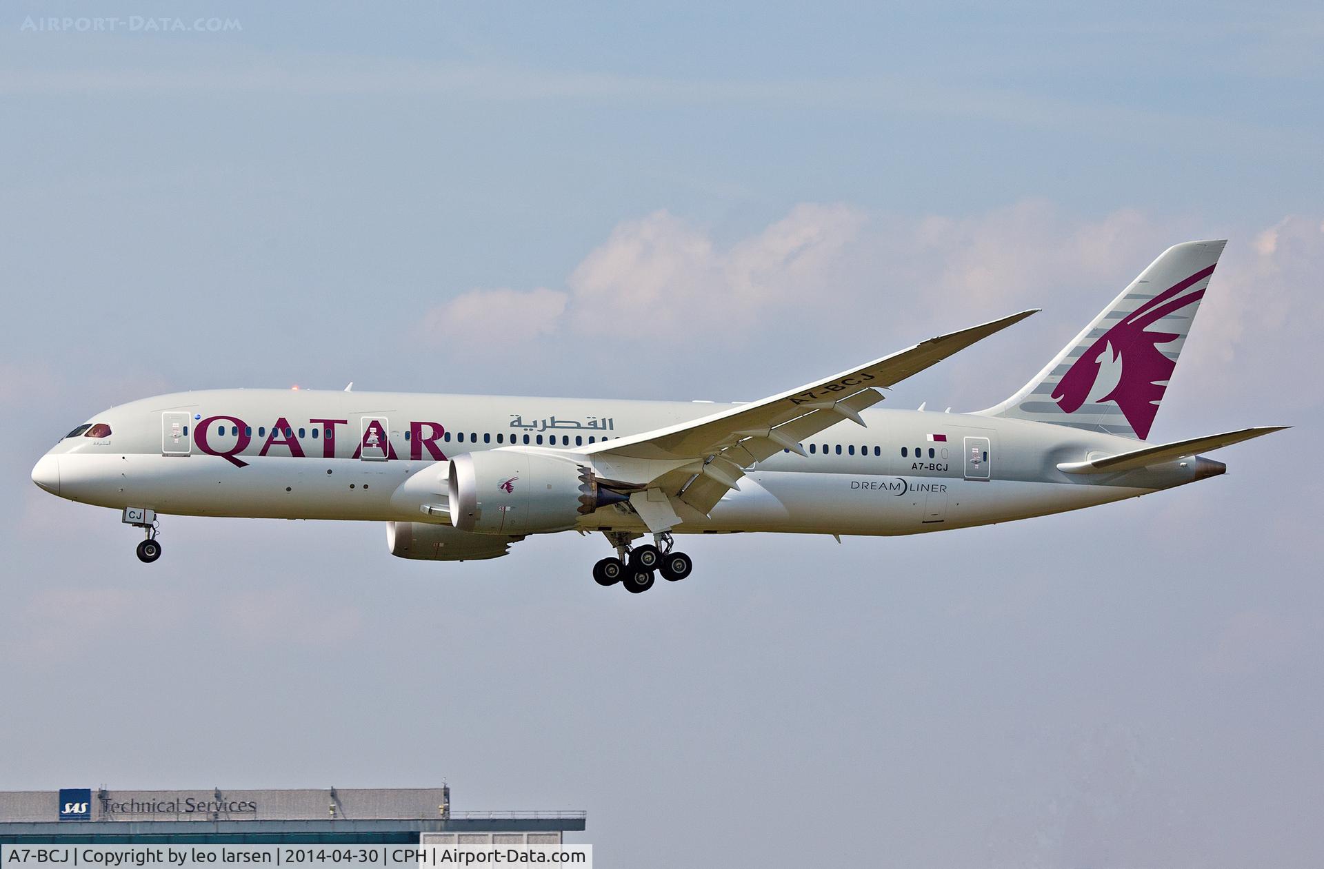 A7-BCJ, 2014 Boeing 787-8 Dreamliner C/N 38328, Copenhagen 30.4.2014