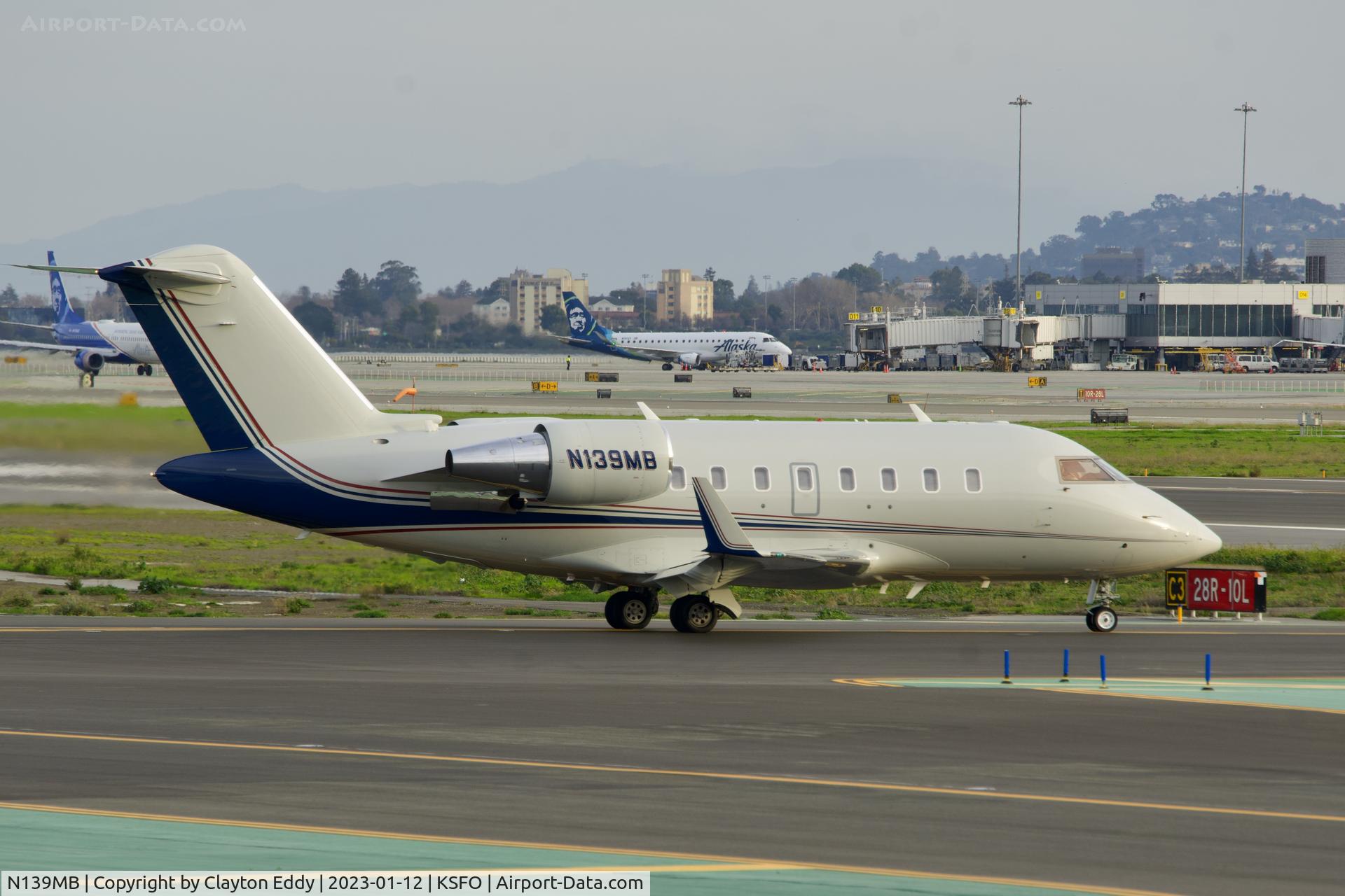 N139MB, 2008 Bombardier Challenger 605 (CL-600-2B16) C/N 5775, SFO 2023.