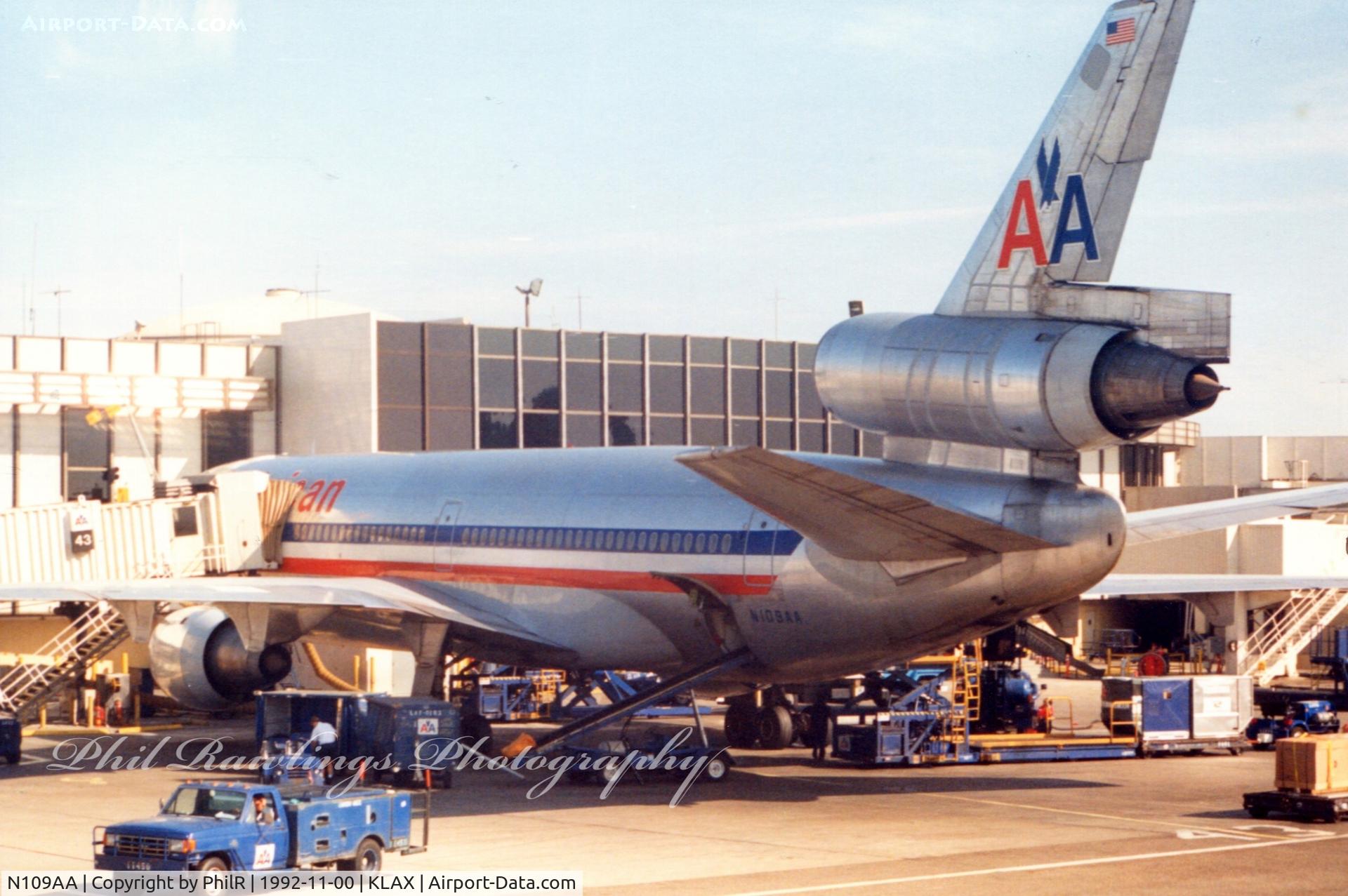 N109AA, 1972 McDonnell Douglas DC-10-10 C/N 46509, N109AA 1972 DC10-10 American LAX