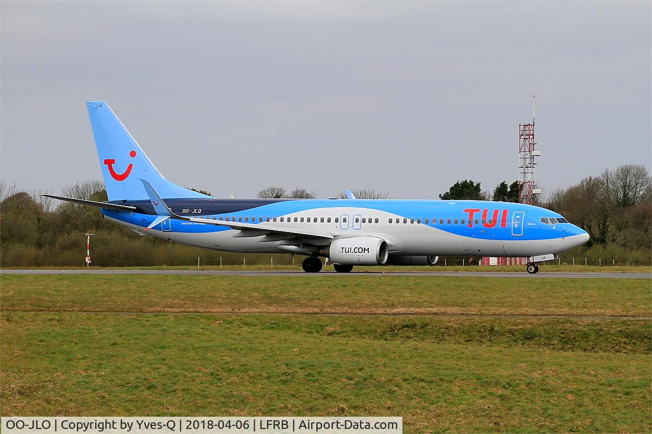 OO-JLO, 2007 Boeing 737-8K5 C/N 34692, Boeing 737-8K5, Taxiing rwy 25L, Brest-Bretagne airport (LFRB-BES)