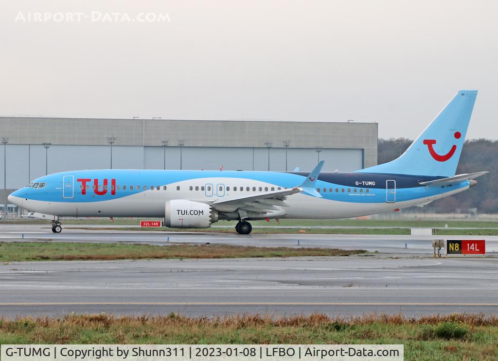 G-TUMG, 2019 Boeing 737-8 MAX C/N 44600, Ready for departure rwy 14L