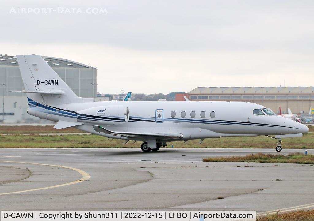 D-CAWN, 2019 Cessna 680A Citation Latitude C/N 680A-0197, Taxiing to the General Aviation area...
