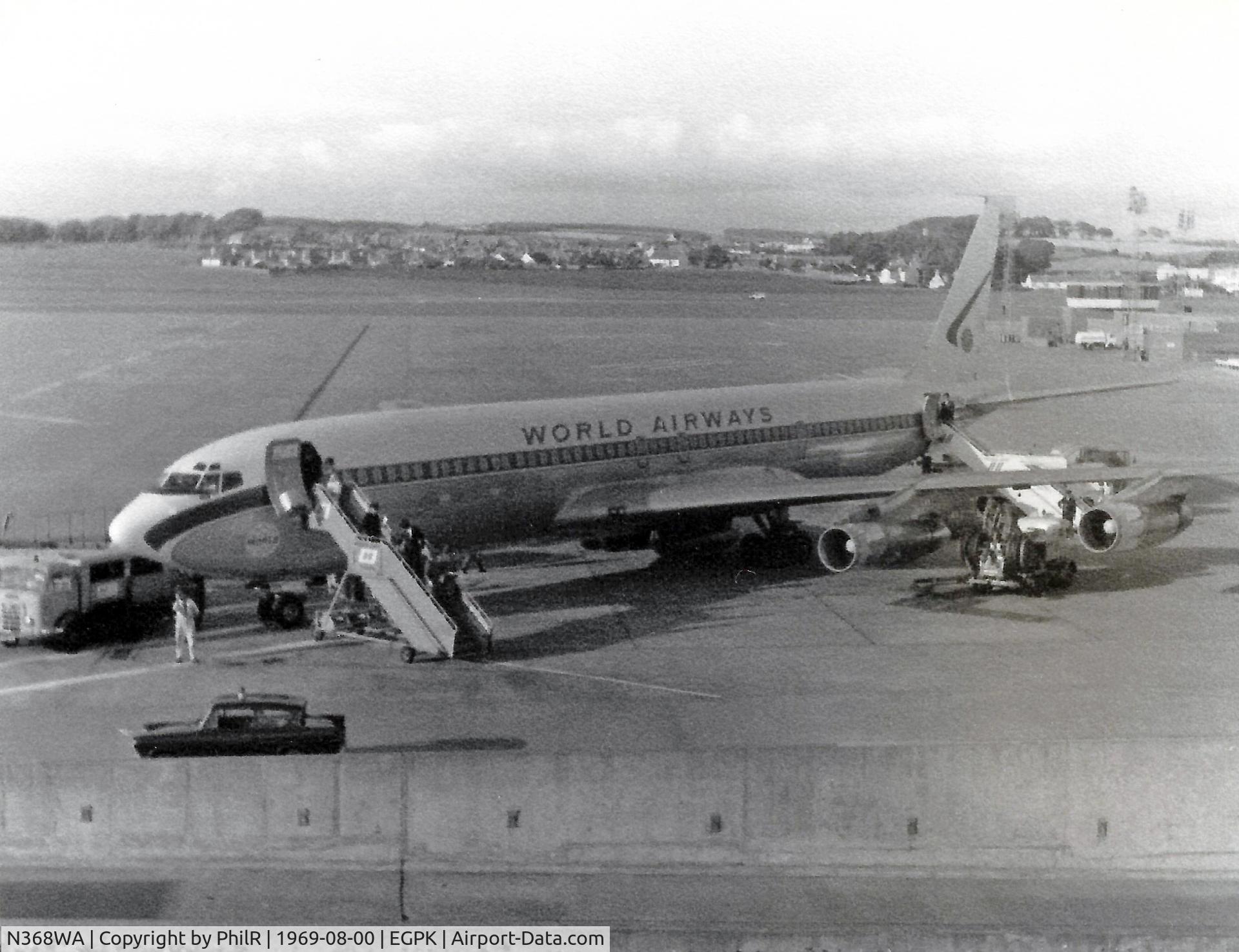 N368WA, 1967 Boeing 707-373C C/N 19716, N368WA 1967 Boeing 707-300C World Airways Prestwick