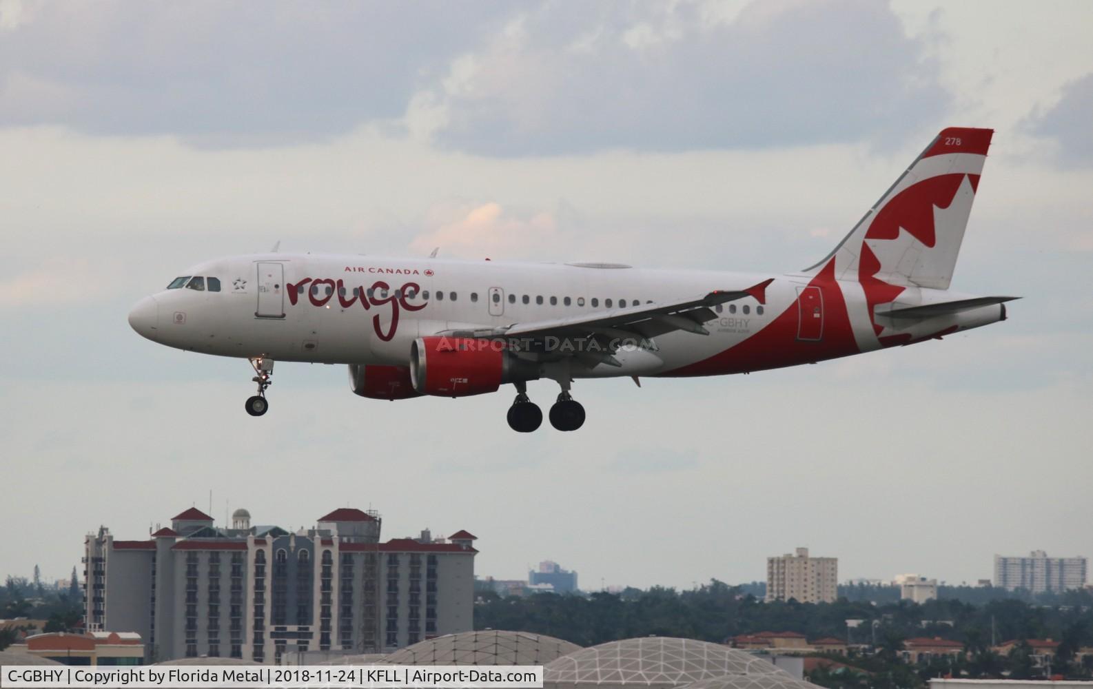 C-GBHY, 1998 Airbus A319-114 C/N 800, Rouge A319 zx