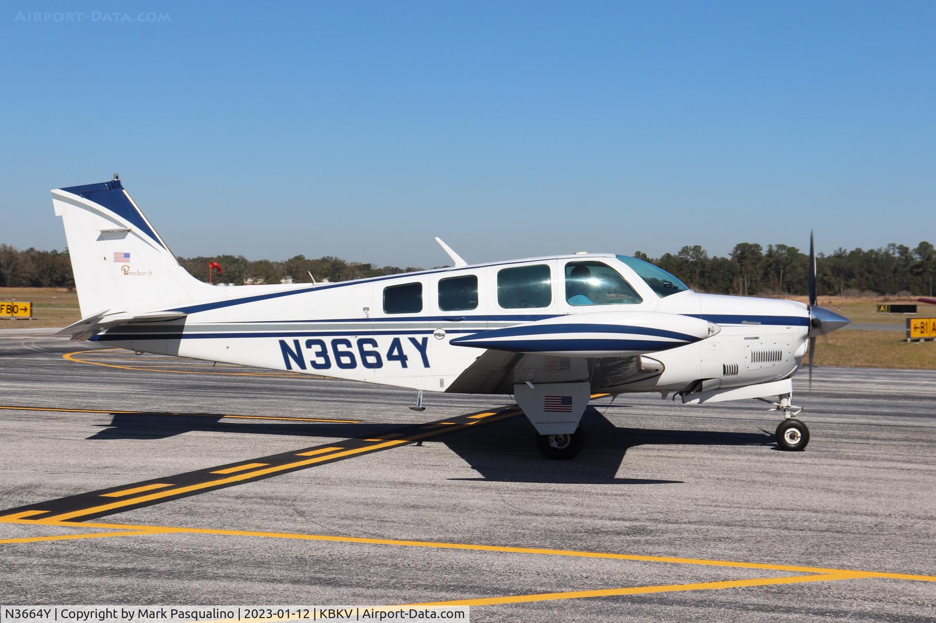 N3664Y, 1980 Beech A36 Bonanza 36 C/N E-1693, Beech A36