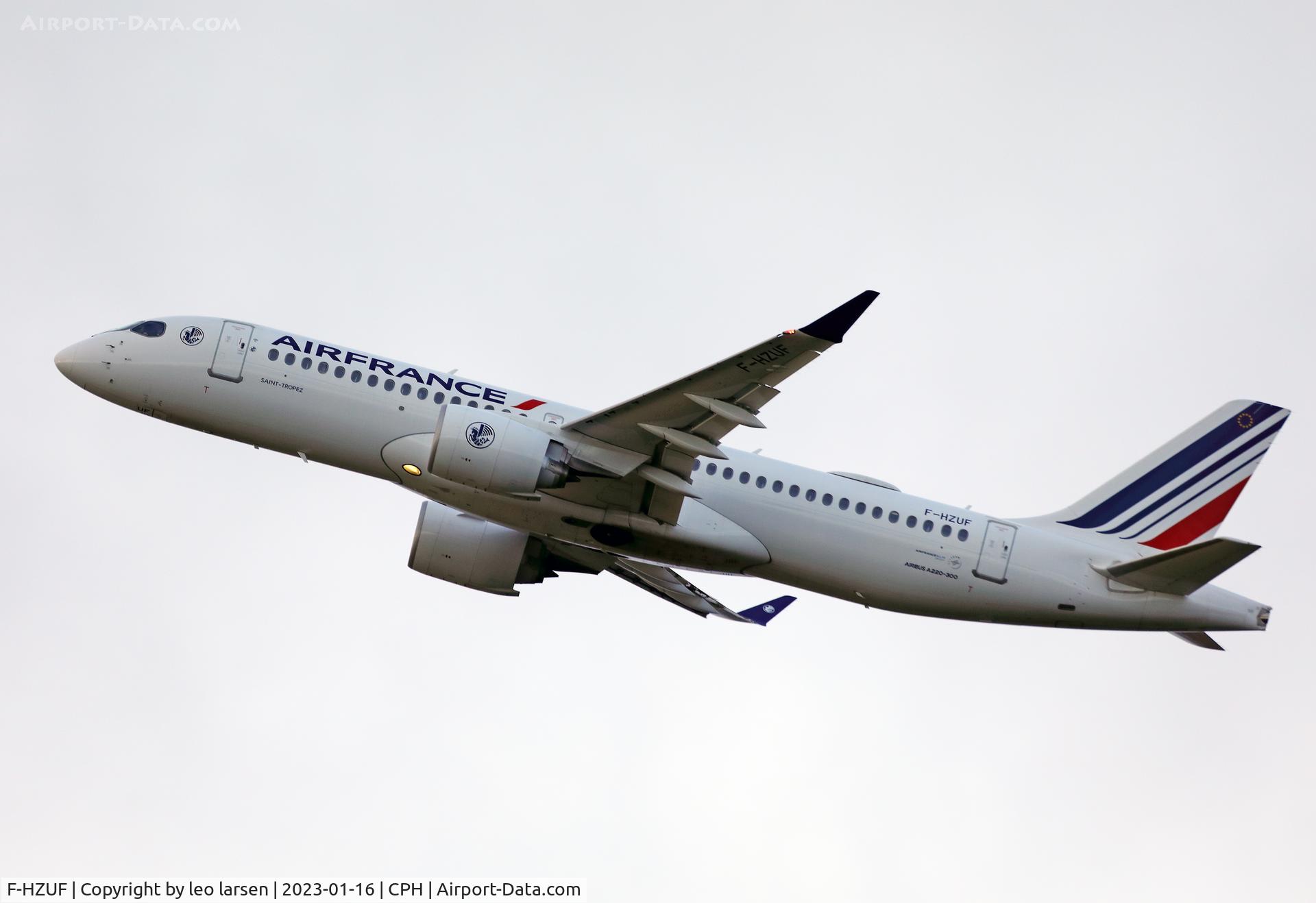 F-HZUF, 2021 Airbus A220-300 C/N 55149, Copenhagen 16.1.2023