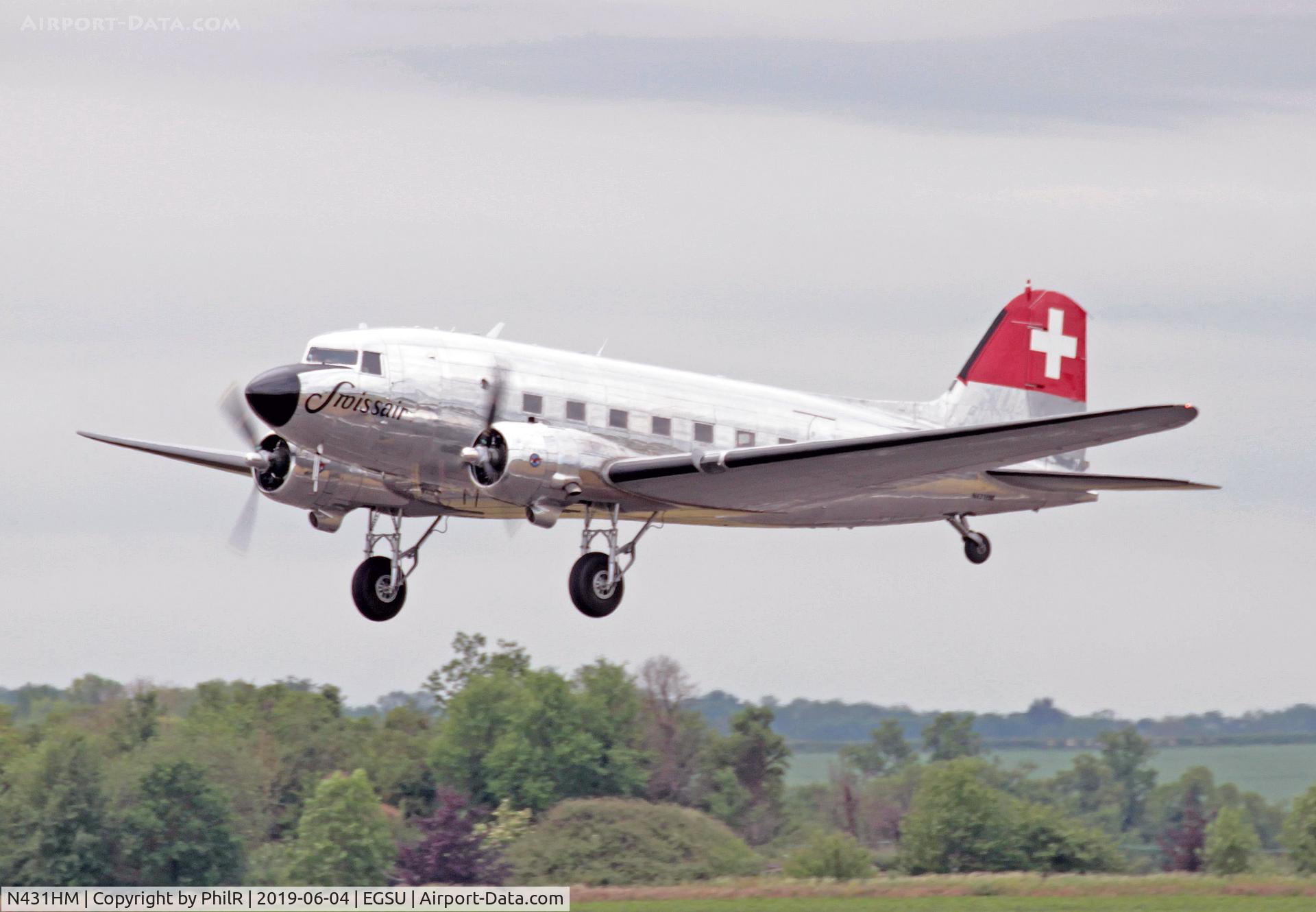 N431HM, 1943 Douglas DC-3C-S1C3G (C-47A) C/N 9995, N431HM (42-24133) 1943 C-47A (DC-3C) Duxford