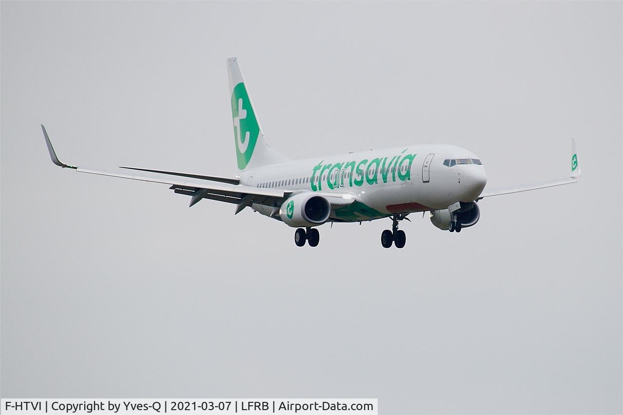 F-HTVI, 2018 Boeing 737-8K2 C/N 62164, Boeing 737-8K2, On final rwy 07R, Brest-Bretagne airport (LFRB-BES)