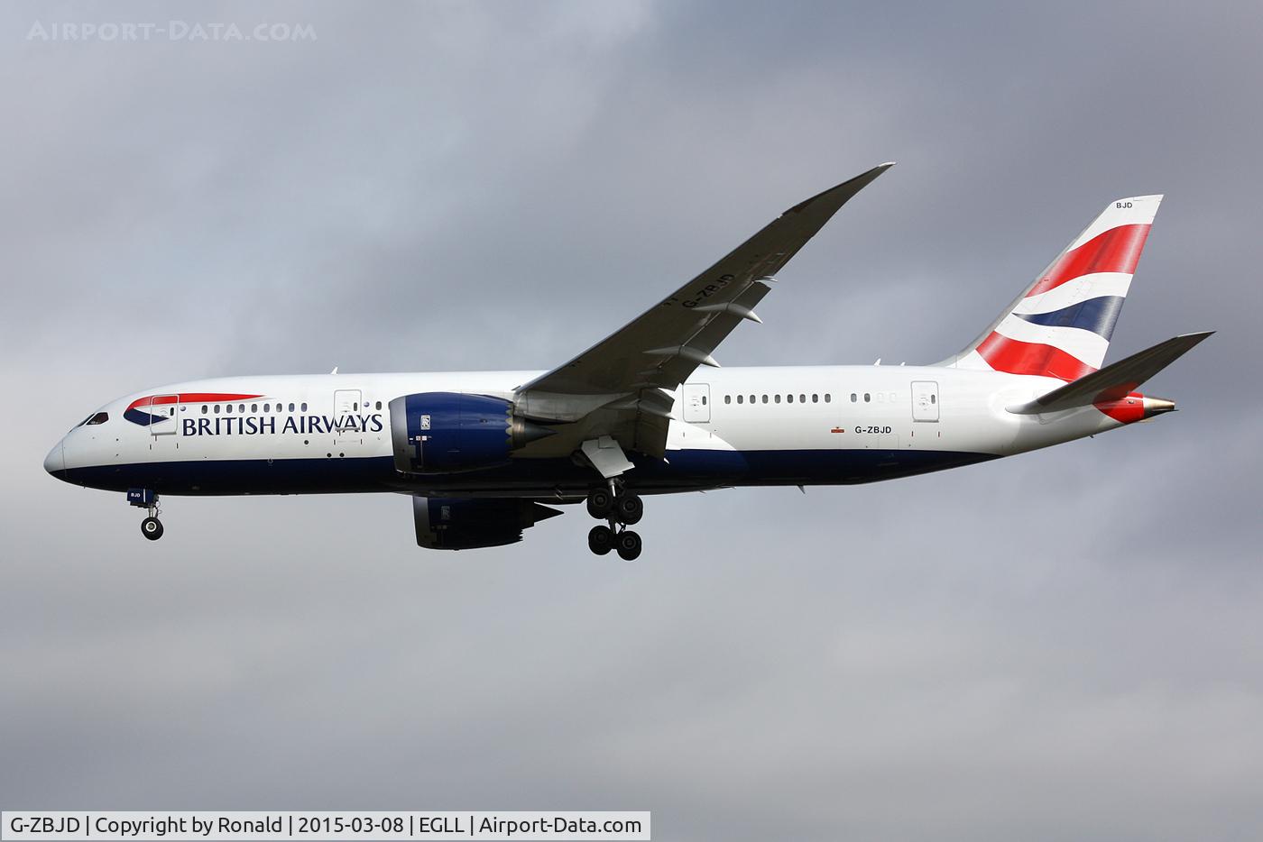 G-ZBJD, 2013 Boeing 787-8 Dreamliner C/N 38619, at lhr