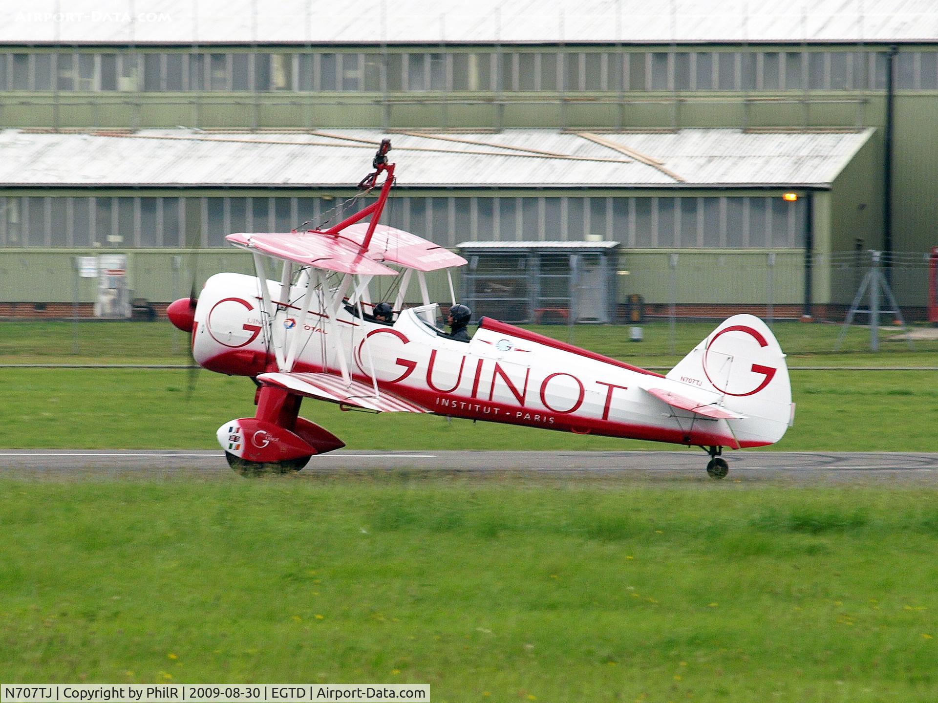 N707TJ, 1943 Boeing A75N1(PT17) C/N 75-950, N707TJ 1943 Boeing PT-17 Kaydet Team Guinot Wing Walkers Dunsfold
