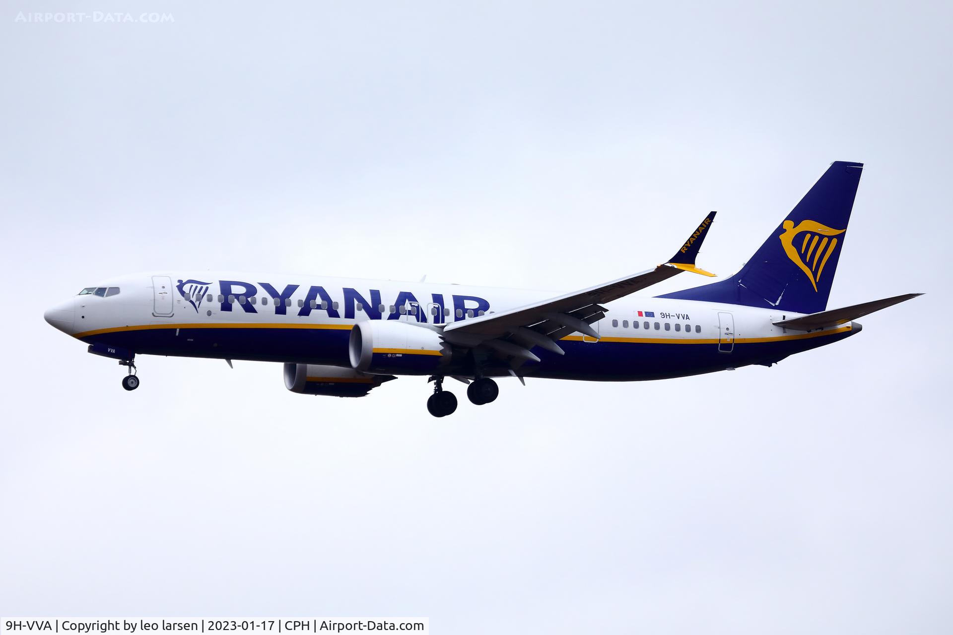 9H-VVA, 2022 Boeing 737-8-200 MAX C/N 65894, Copenhagen 17.1.2023