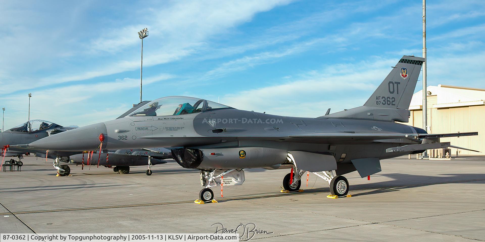 87-0362, 1987 General Dynamics F-16CM Fighting Falcon C/N 1C-13, 422nd TES