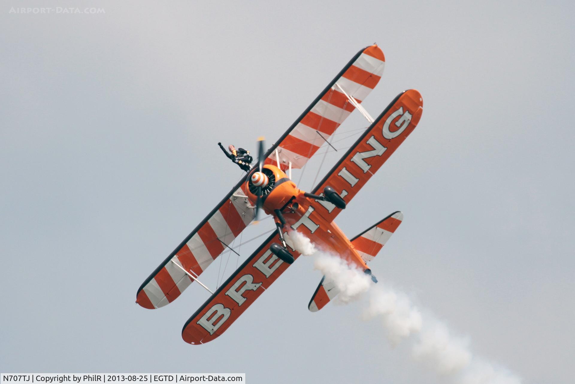N707TJ, 1943 Boeing A75N1(PT17) C/N 75-950, N707TJ 1943 Boeing-Stearman 75 PT-17 Breitling Dunsfold