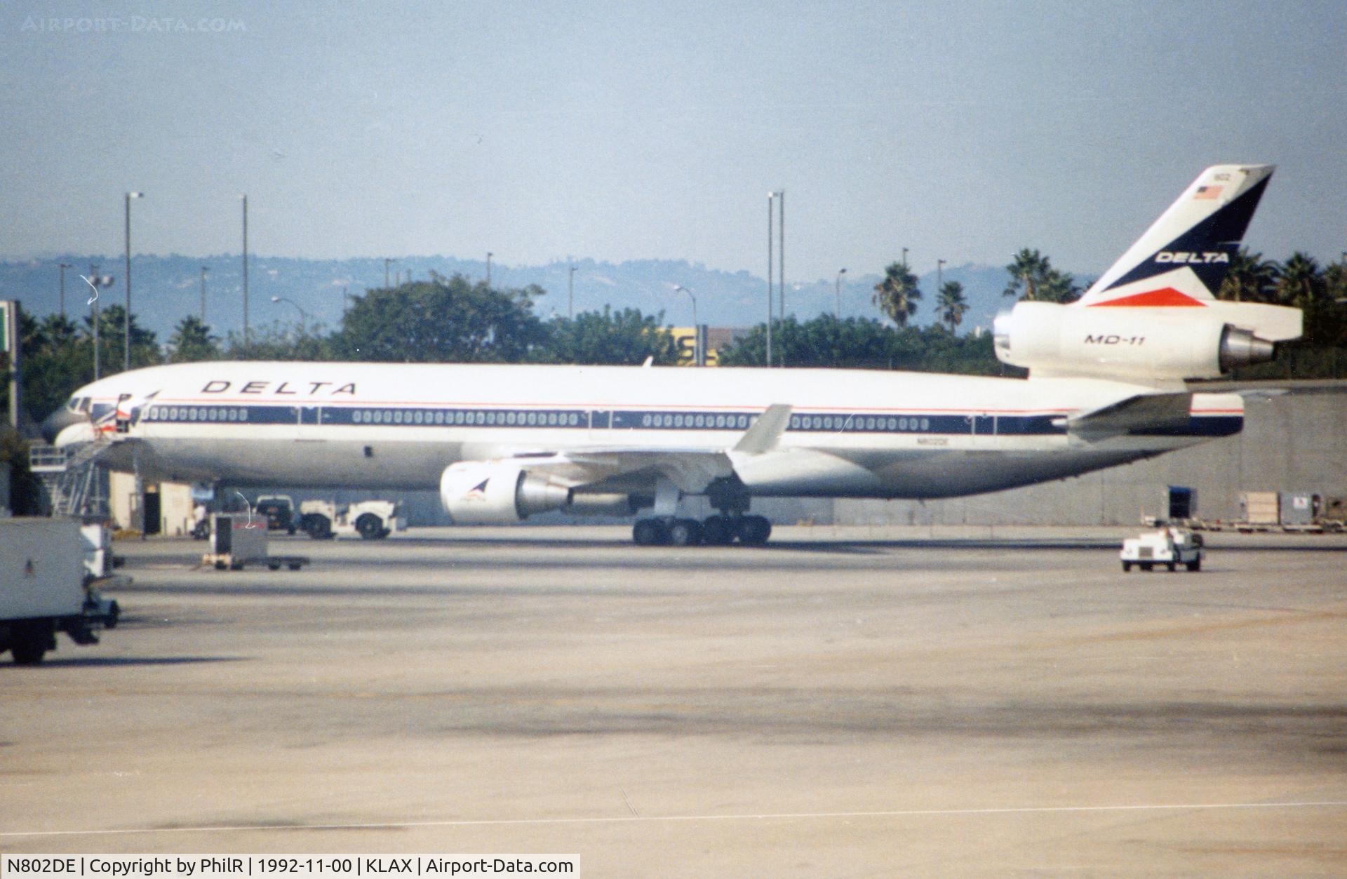 N802DE, 1991 McDonnell Douglas MD-11F C/N 48473, N802DE 1991 MD11 Delta LAX