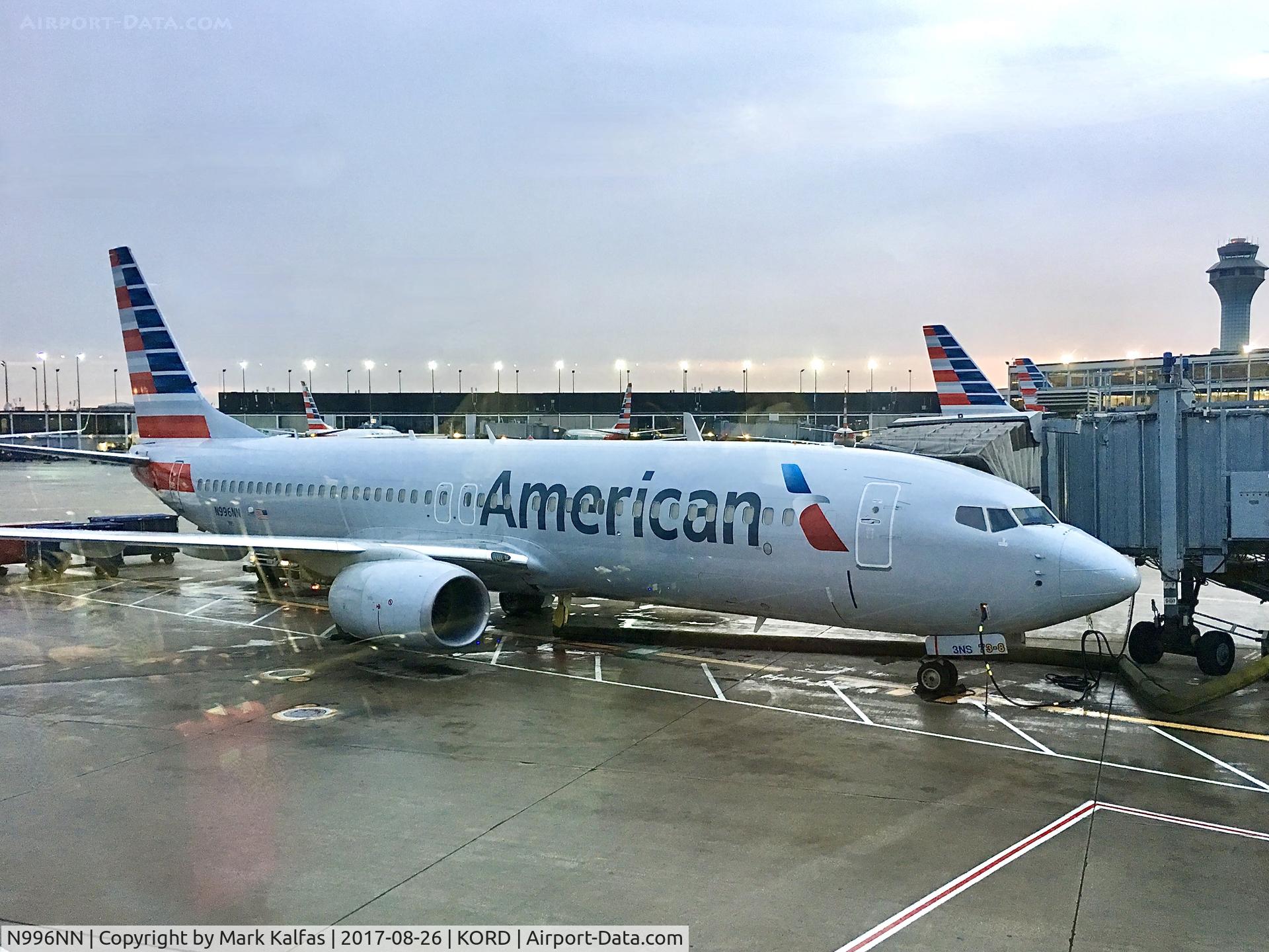 N996NN, 2016 Boeing 737-823 C/N 31248, American Boeing 737-800, N996NN ready to depart to MIA at K12 ORD
