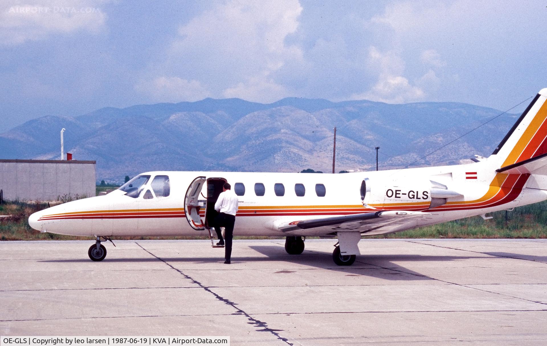 OE-GLS, 1981 Cessna 550 Citaion II C/N 550-0270, Kavala Greece 19.6.1987