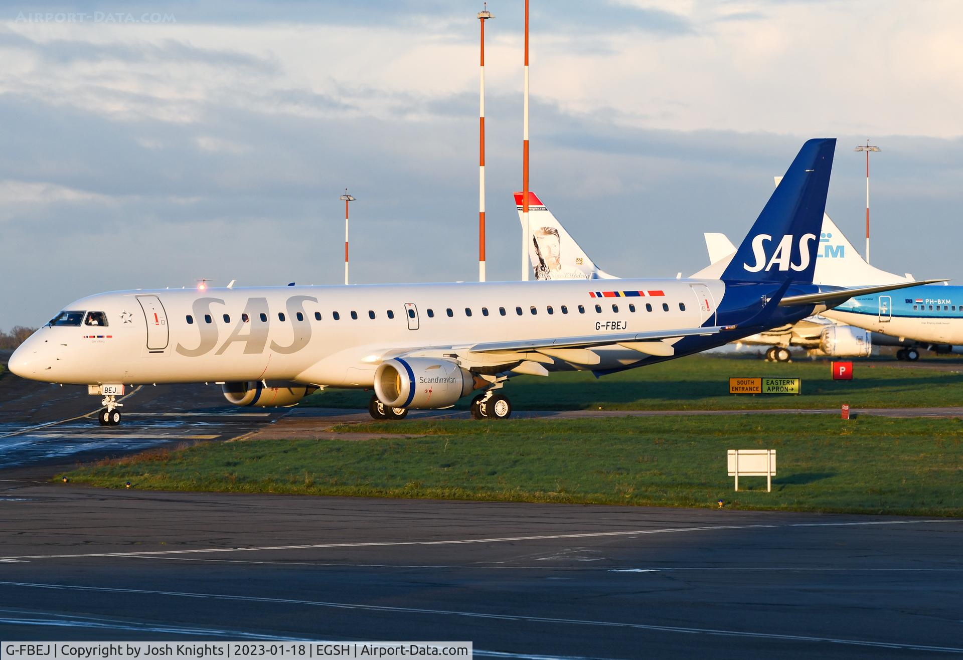 G-FBEJ, 2007 Embraer 195LR (ERJ-190-200LR) C/N 19000155, Departing To Exeter to Receive Final Cabin Upgrades Before Delivery to SAS Link.