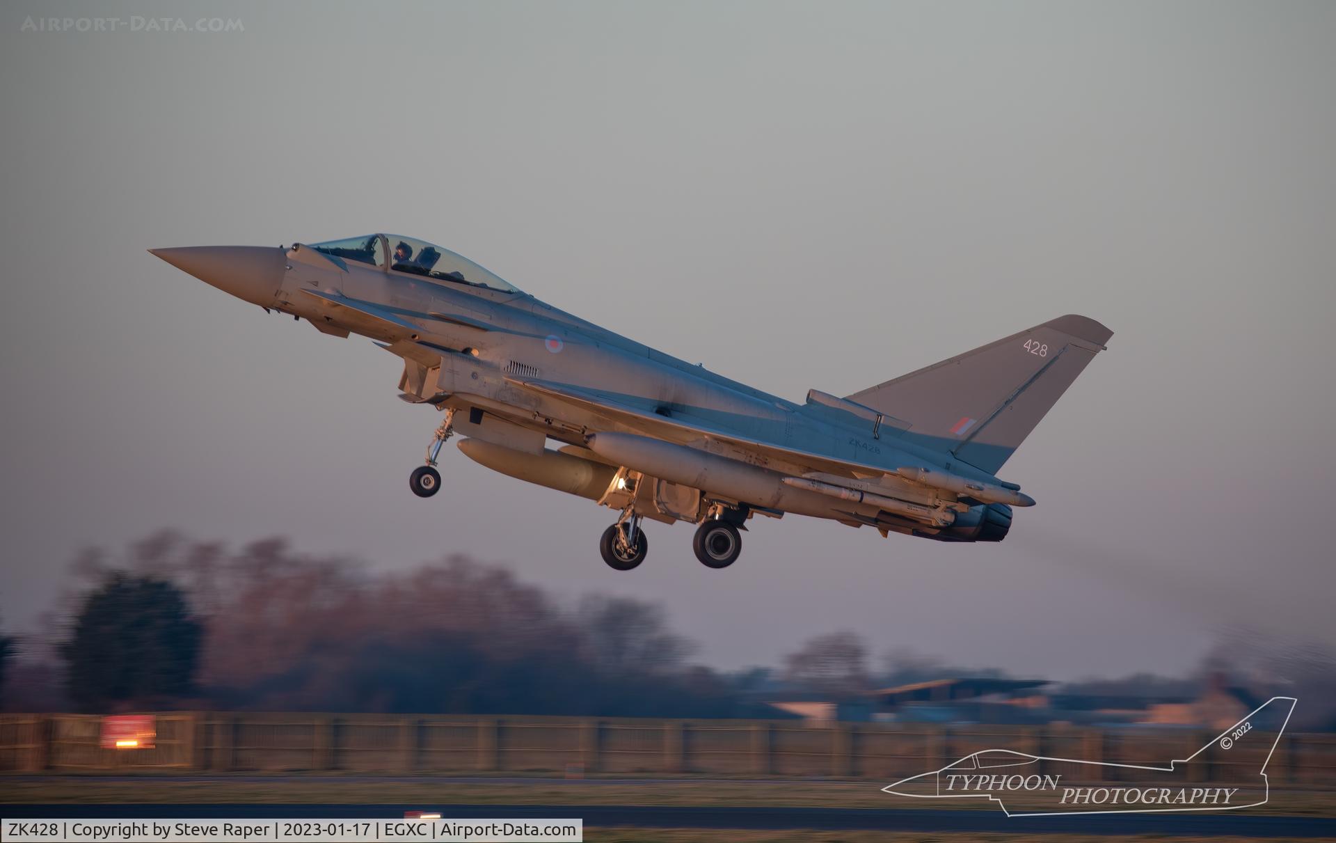 ZK428, 2017 Eurofighter EF-2000 Typhoon FGR4 C/N BS144, Overshooting at Coningsby