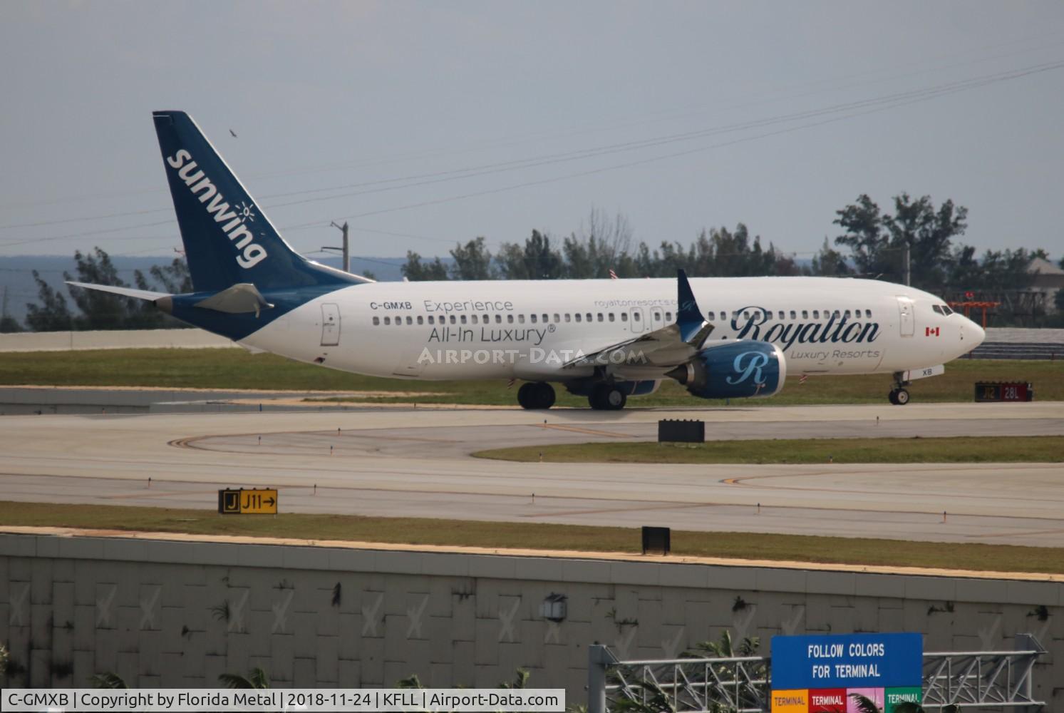 C-GMXB, 2018 Boeing 737-8 MAX C/N 60387, Sunwing 737-8 MAX