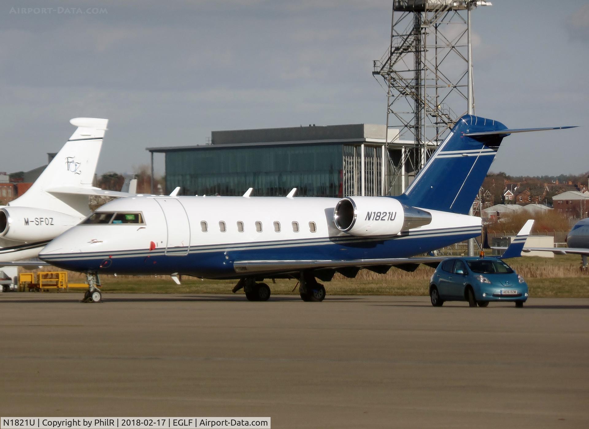 N1821U, 2001 Bombardier Challenger 604 (CL-600-2B16) C/N 5506, N1821U 2001 Bombardier Challenger 604 Farnborough