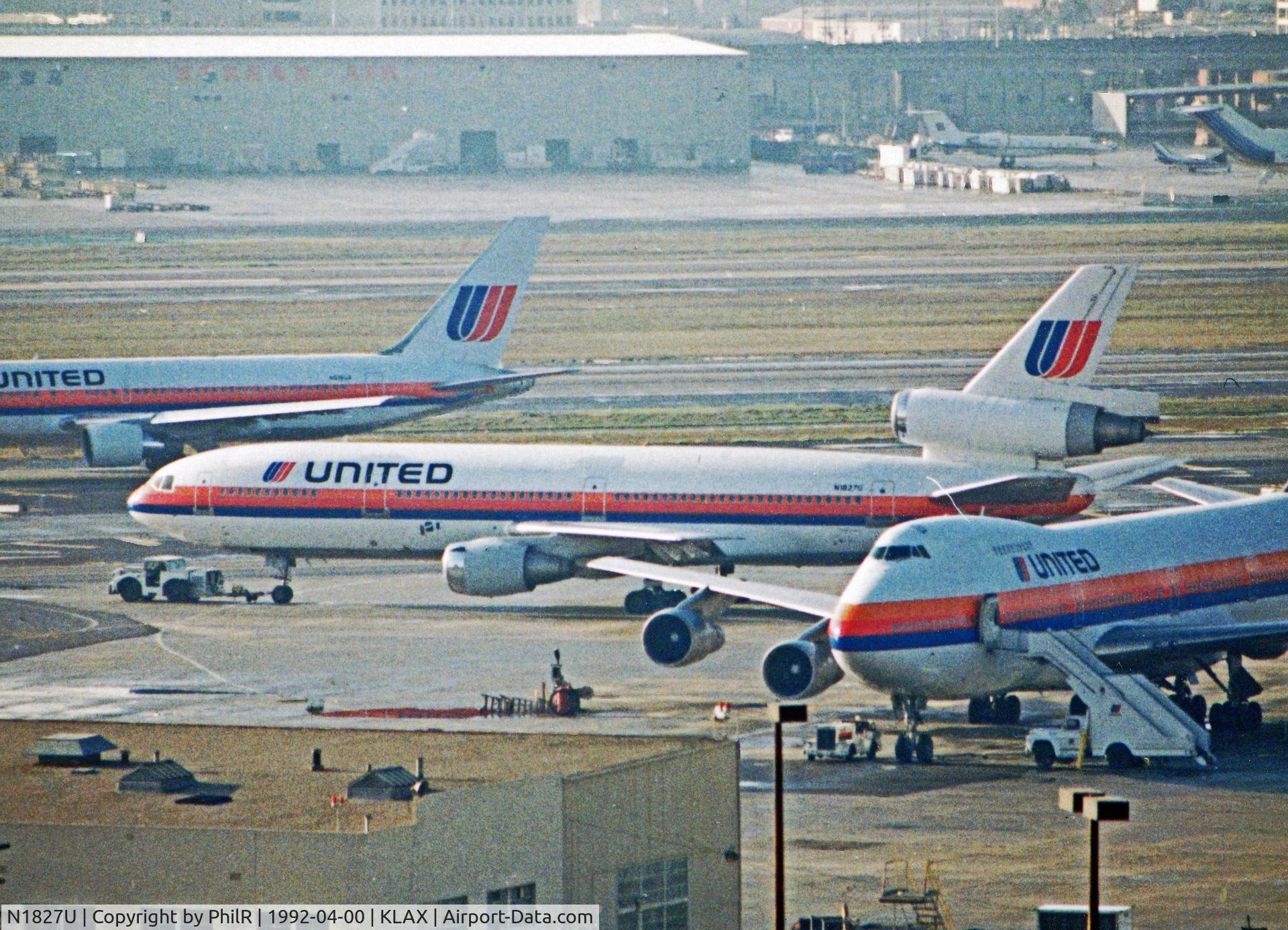 N1827U, 1975 McDonnell Douglas MD-10-10F C/N 46626, N1827U 1975 DC10-10 United LAX