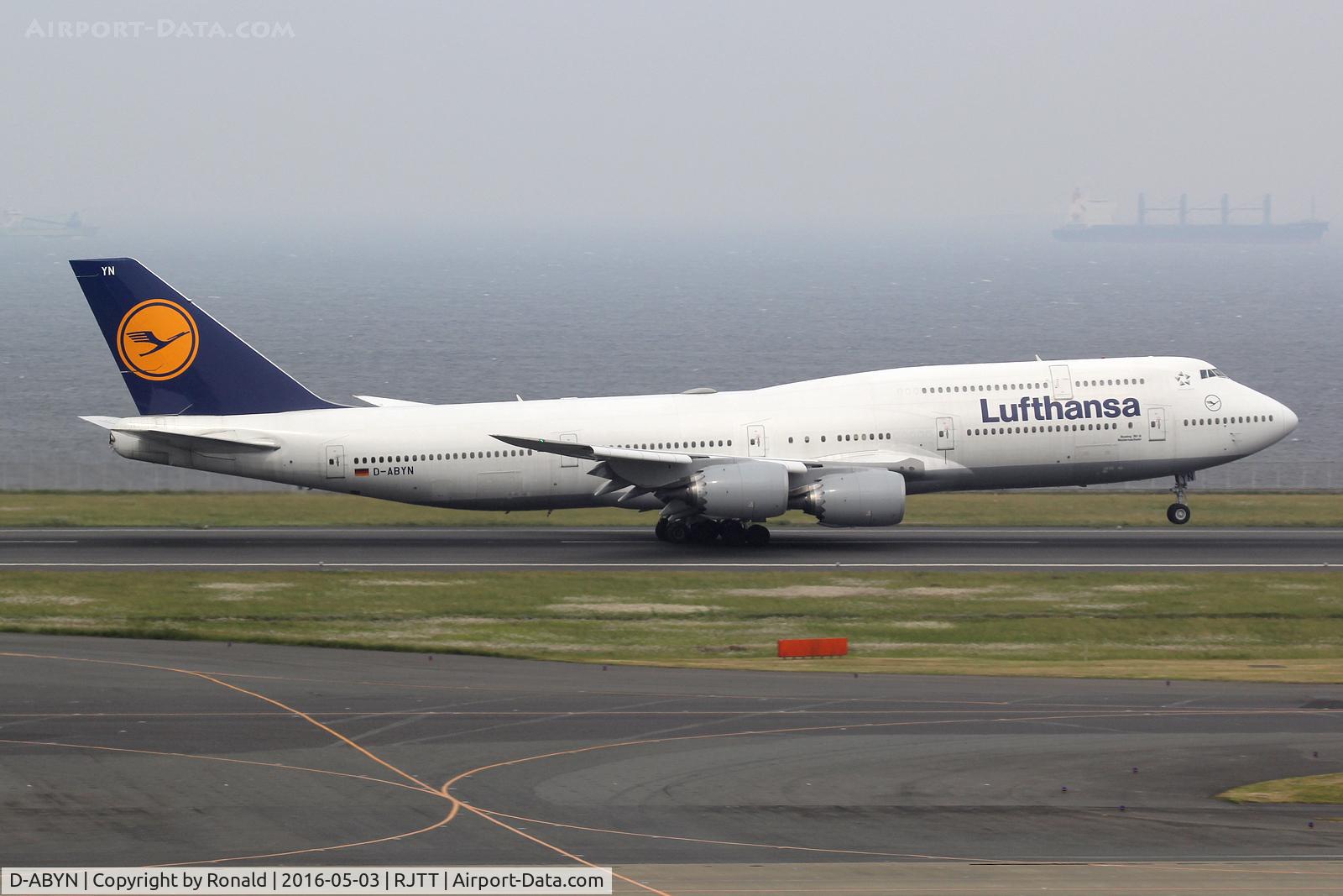 D-ABYN, 2014 Boeing 747-830 C/N 37838, at hnd