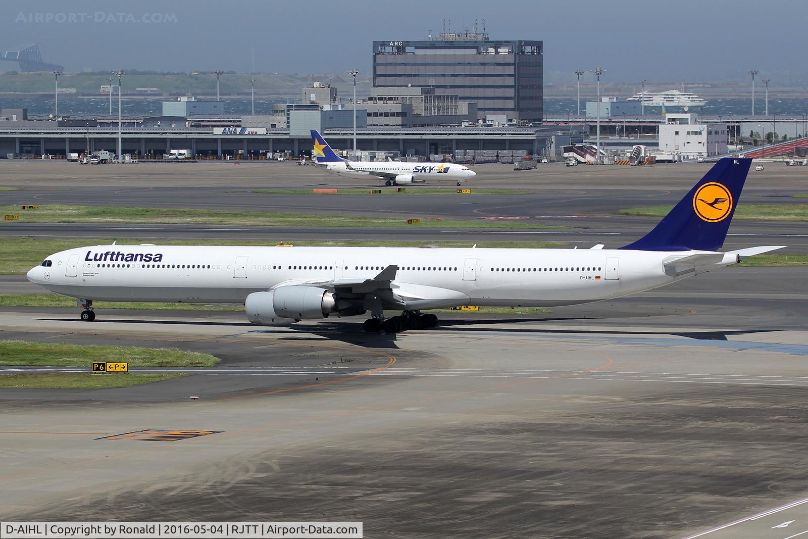D-AIHL, 2004 Airbus A340-642 C/N 583, at hnd