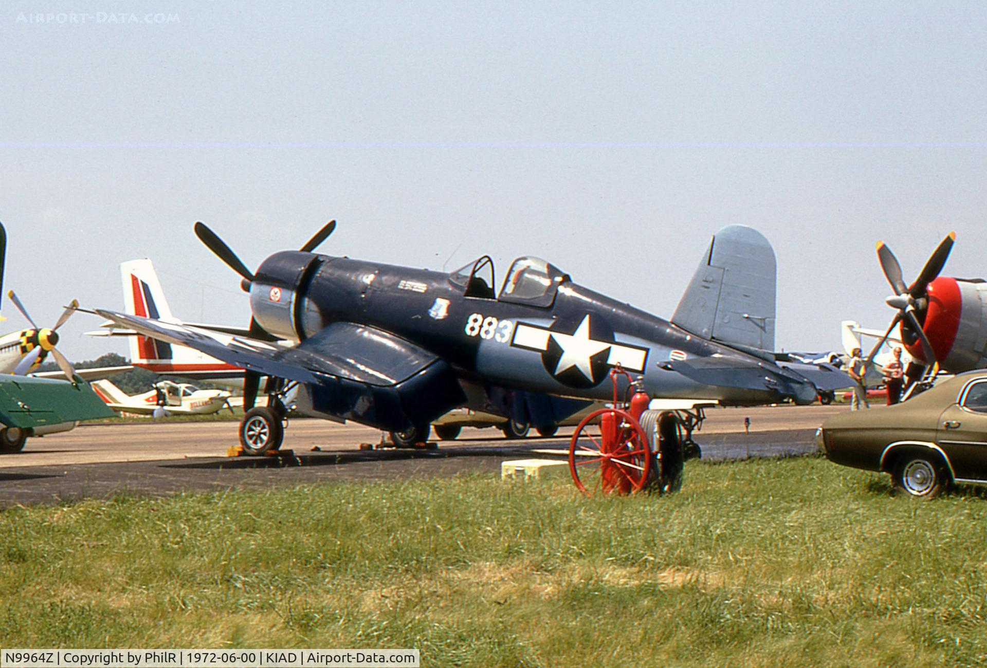 N9964Z, 1943 Goodyear FG-1D Corsair C/N 3729, N9964Z 1943 Goodyear FG-1D Corsair CAF Transpo 72 IAD