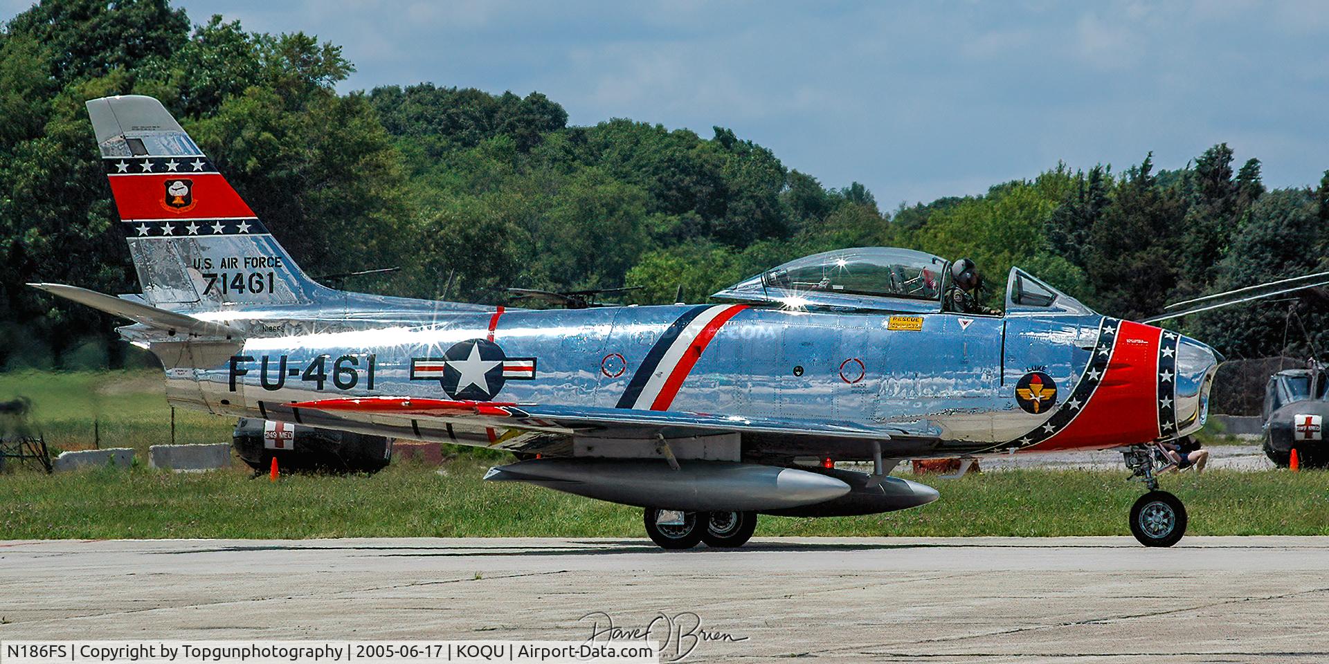 N186FS, 1956 Canadair CL-13B Sabre 6 C/N 1461, Ed Shipley holding short to practice for Heritage Flight