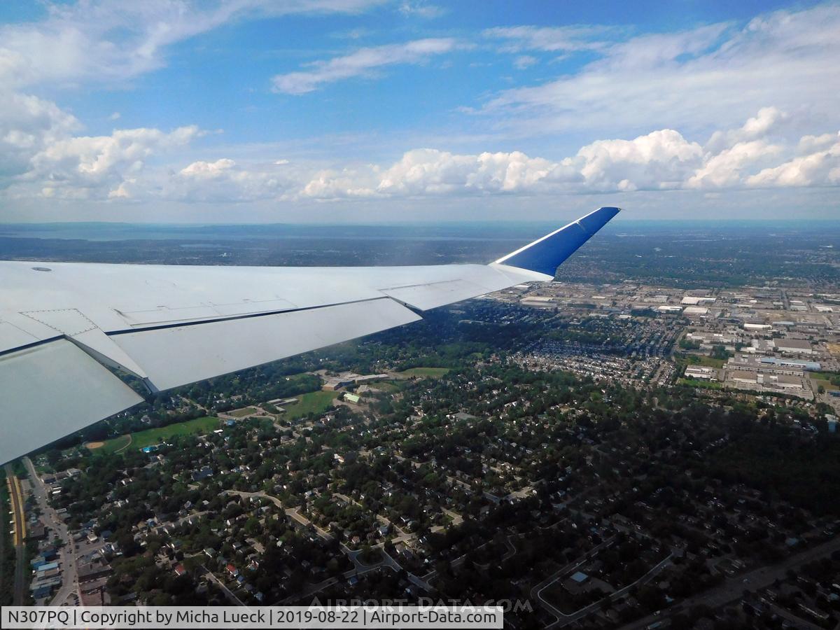 N307PQ, 2014 Bombardier CRJ-900LR NG (CL-600-2D24) C/N 15307, Climbing out of Montreal (YUL-LGA)