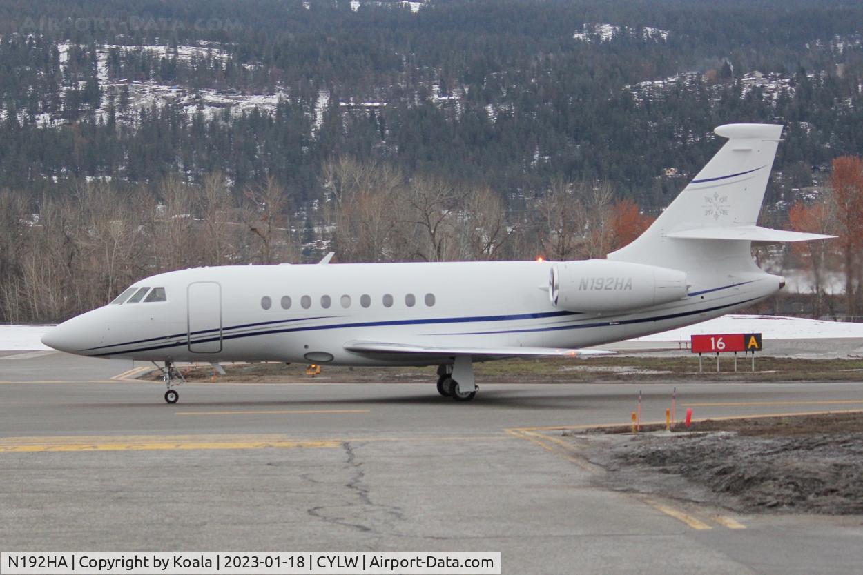N192HA, 1998 Dassault Falcon 2000 C/N 061, Arrival from Bozeman (BZN, MT).