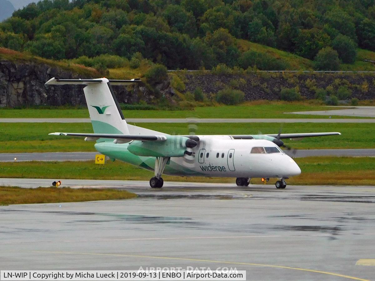 LN-WIP, 1990 De Havilland Canada DHC-8-100 Dash 8 C/N 239, At Bodø