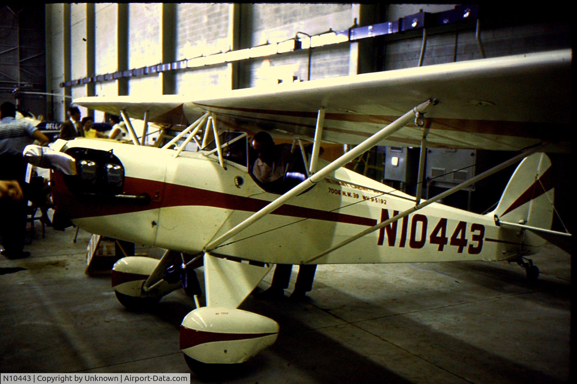 N10443, 1958 Corben Baby Ace Model C C/N 1 (N10443), I found this in an old box of slides.  I don't know where or when the photo was taken.  Some time in the 60's I believe.