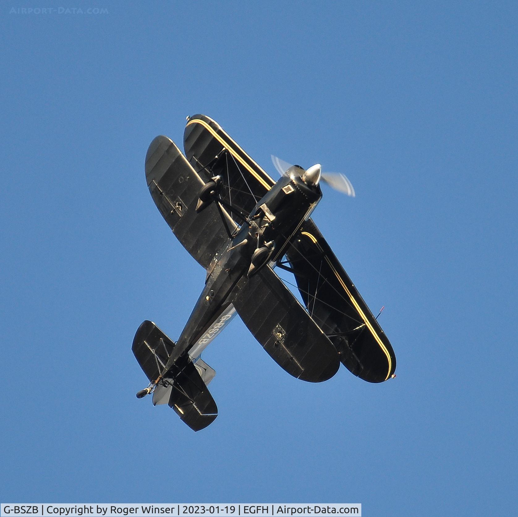 G-BSZB, 1981 Stolp SA-300 Starduster Too C/N 545, Resident Starduster Too over the airport.