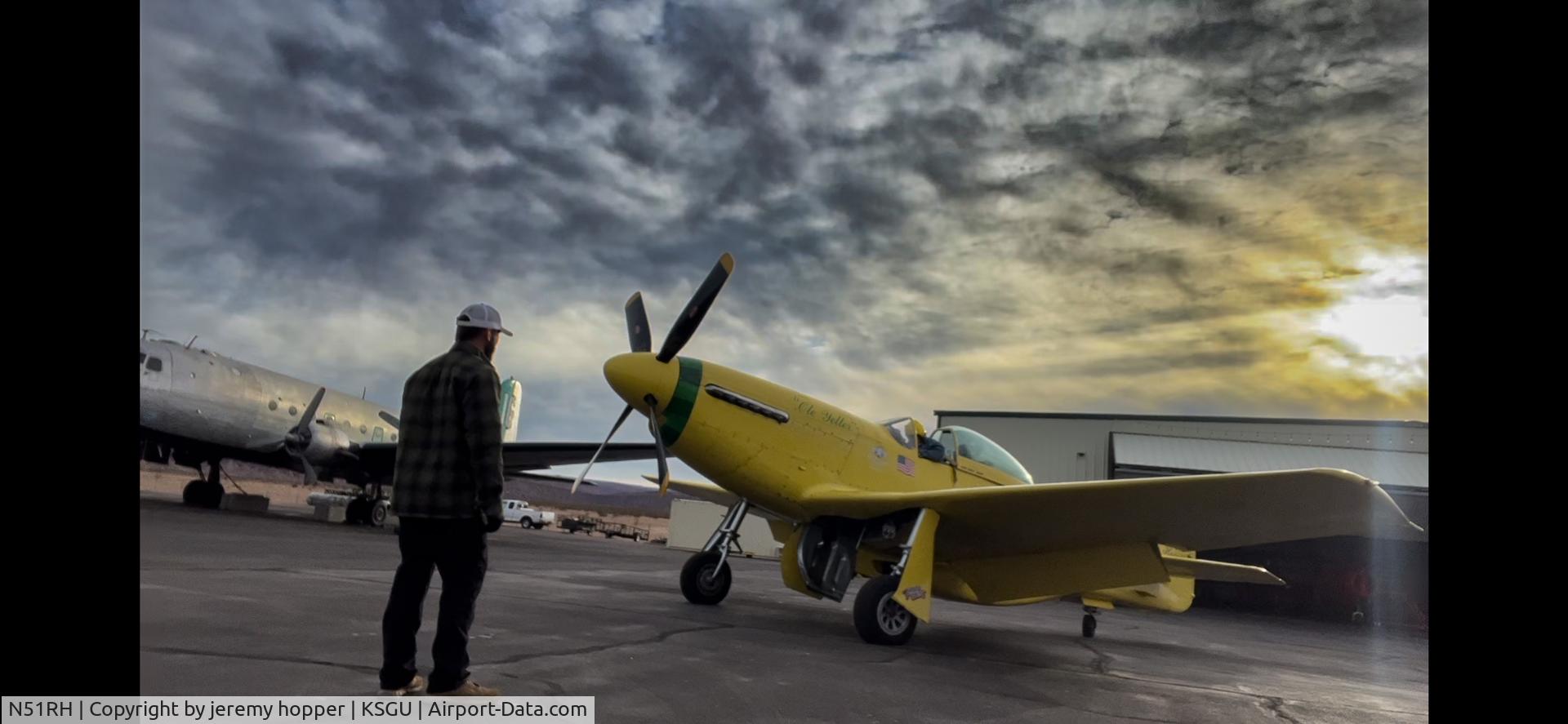 N51RH, North American P-51D Mustang C/N 44-74739, Ole Yeller as we preflight after maintenance