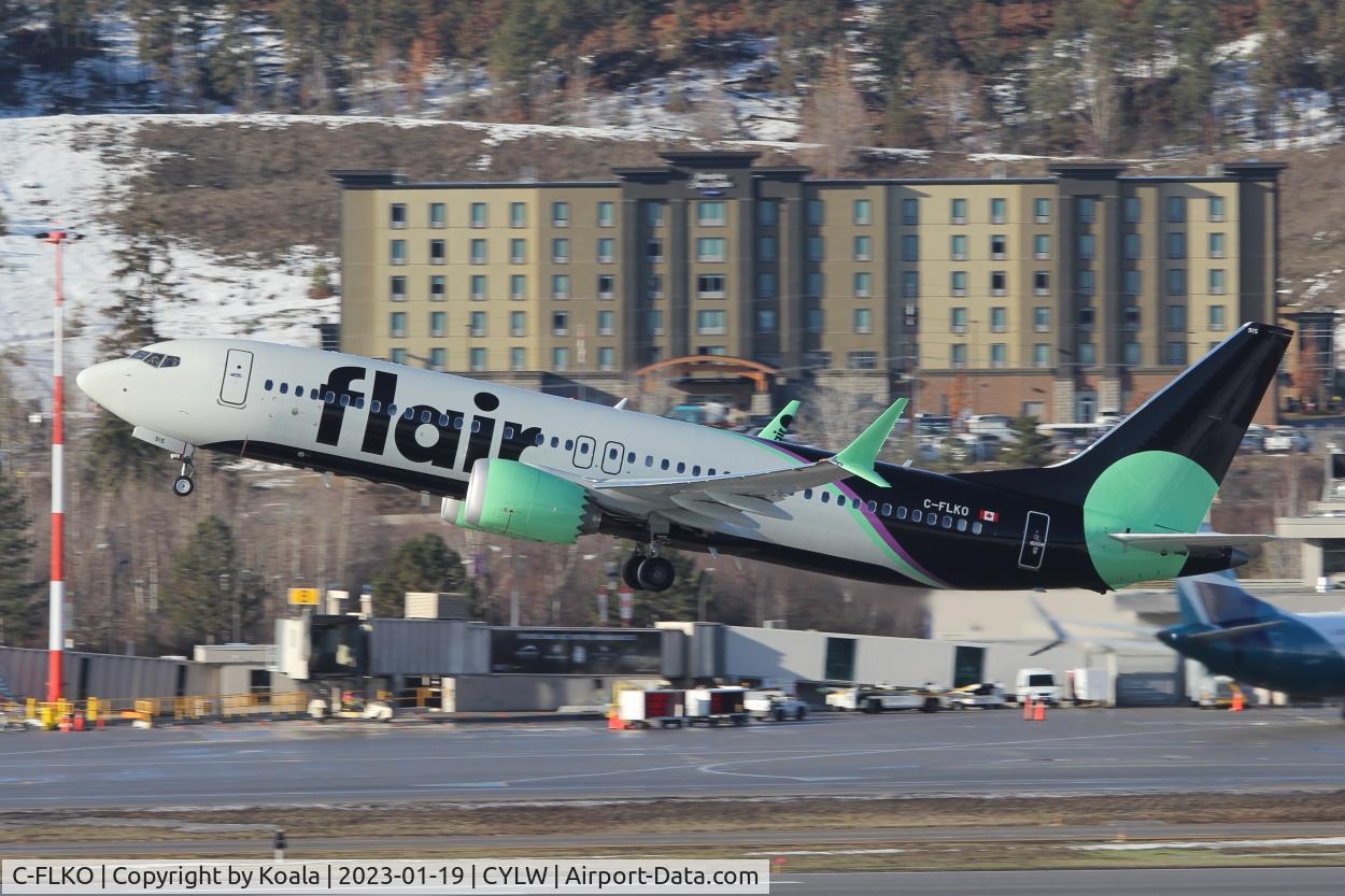 C-FLKO, 2019 Boeing 737-8 MAX C/N 62870, Departure to Edmonton.