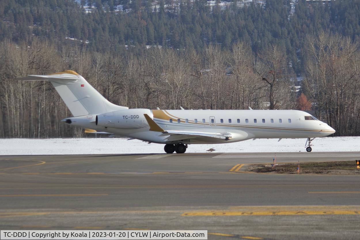 TC-DDD, 2008 Bombardier BD-700-1A10 Global Express XRS C/N 9286, Departure to Liberia (LIB), Costa Rica.
