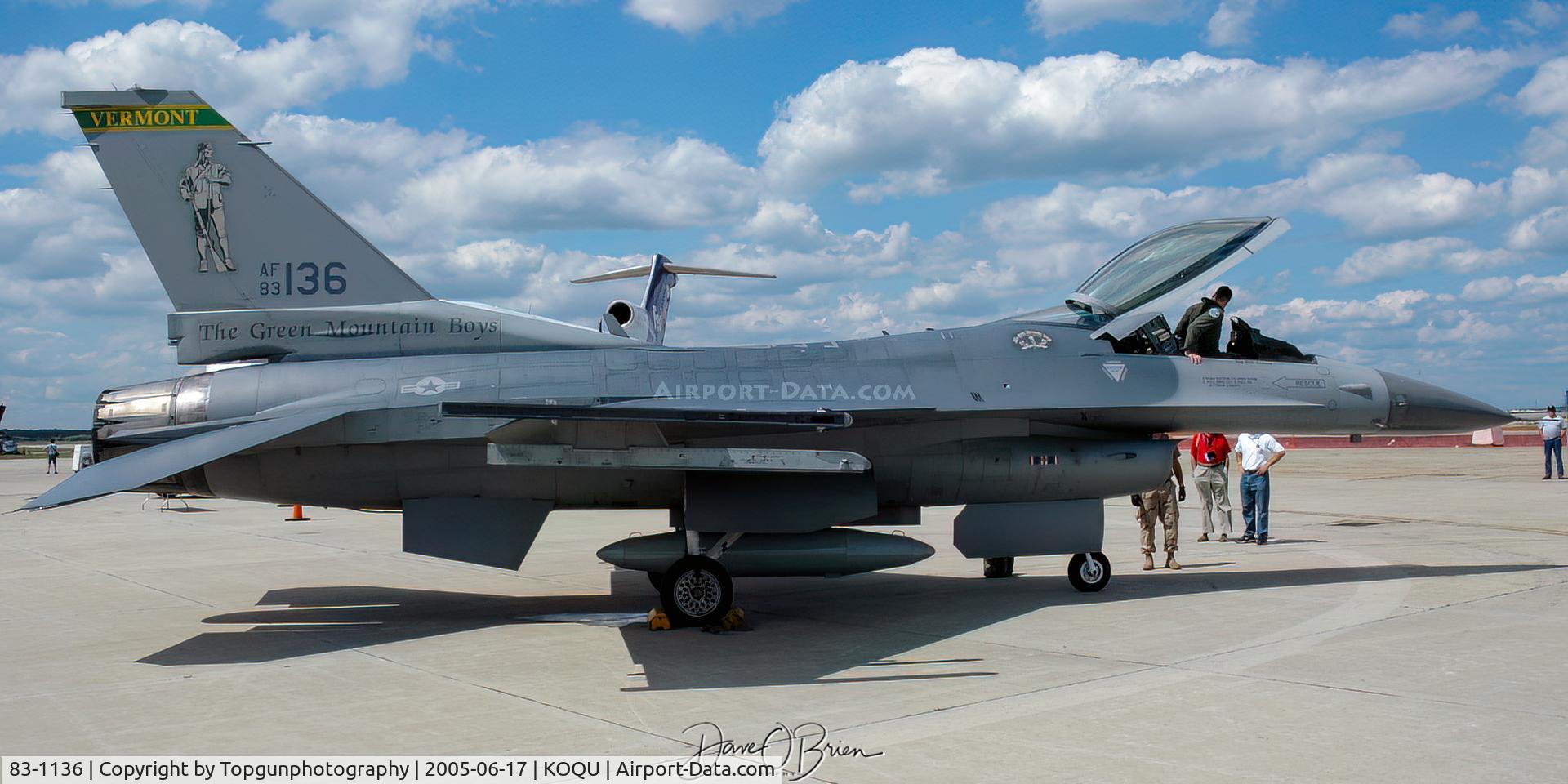 83-1136, 1983 General Dynamics F-16C Fighting Falcon C/N 5C-19, 158th FW