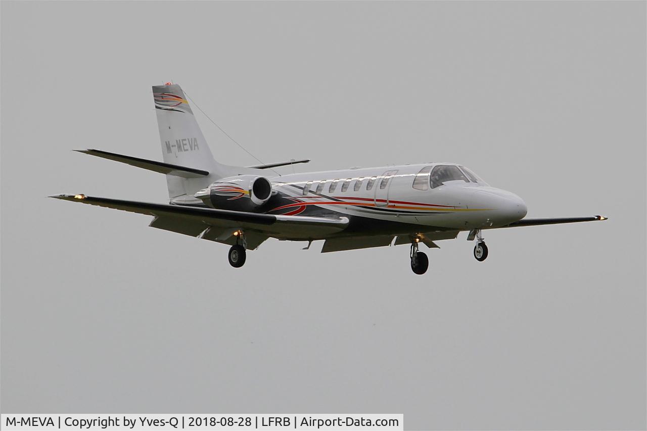 M-MEVA, 1996 Cessna 560 Citation Ultra C/N 560-0346, Cessna 560 Citation Ultra, On final rwy 07R, Brest-Bretagne airport (LFRB-BES)