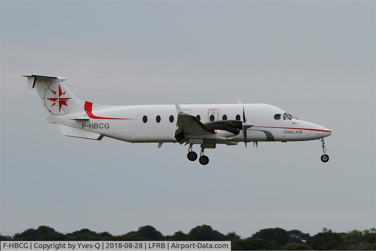 F-HBCG, 1993 Beech 1900D C/N UE-70, Beech 1900D, On final rwy 07R, Brest-Bretagne Airport (LFRB-BES)