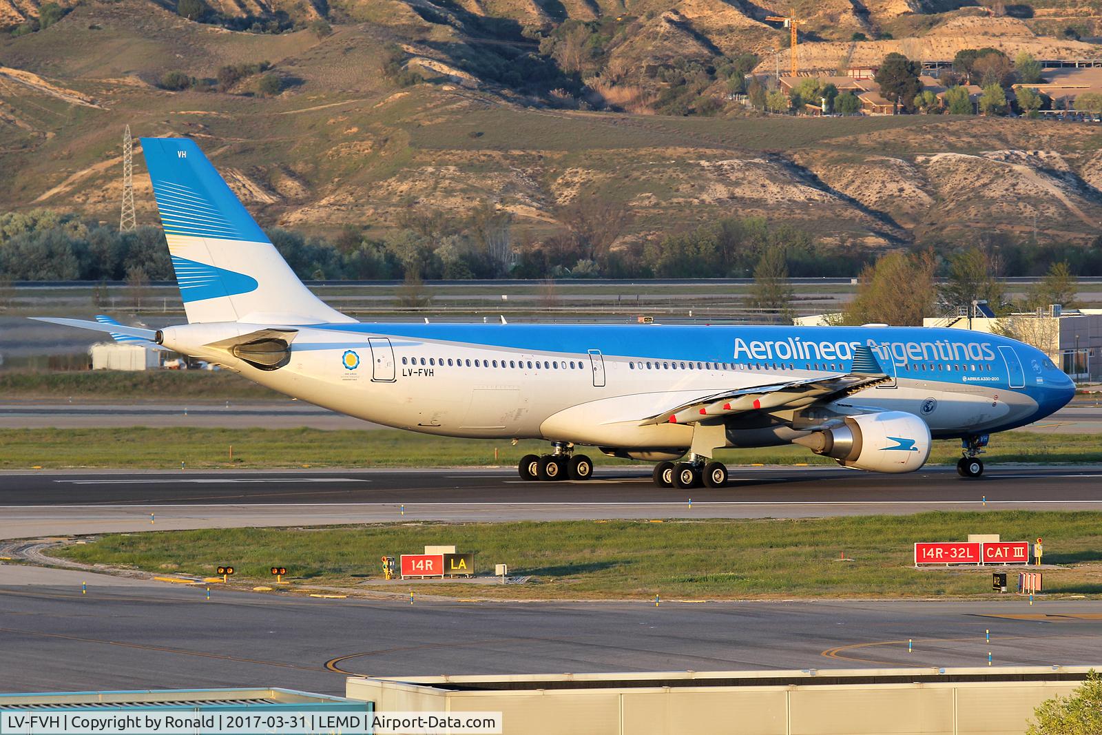 LV-FVH, 2015 Airbus A330-202 C/N 1605, at mad