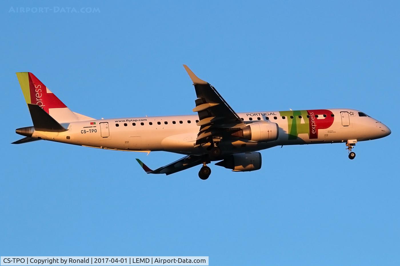 CS-TPO, 2011 Embraer 190LR (ERJ-190-100LR) C/N 19000432, at mad