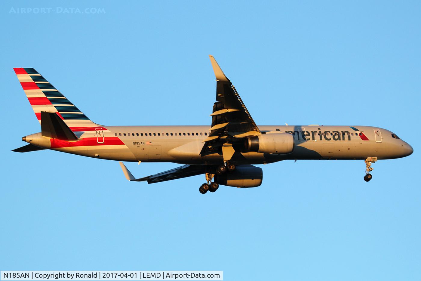 N185AN, 2001 Boeing 757-223 C/N 32379, at mad