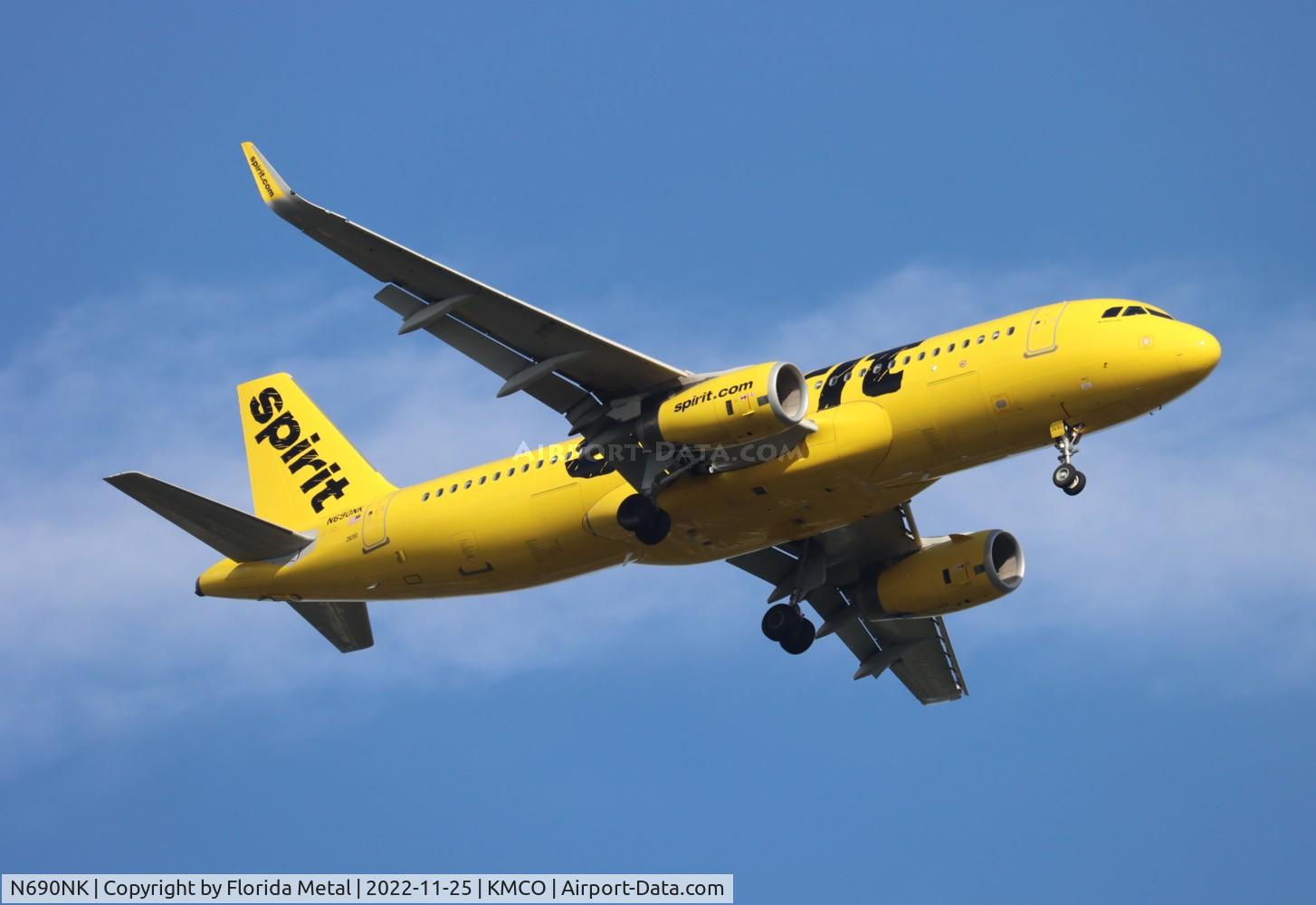 N690NK, 2018 Airbus A320-232 C/N 8434, MCO 2022